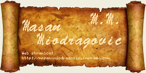 Mašan Miodragović vizit kartica
